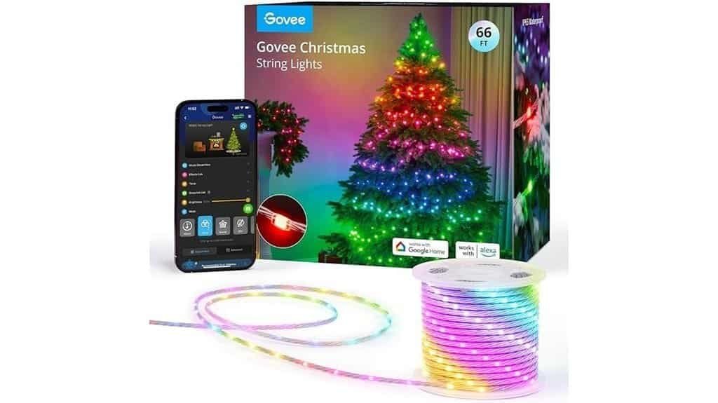 app controlled christmas string lights