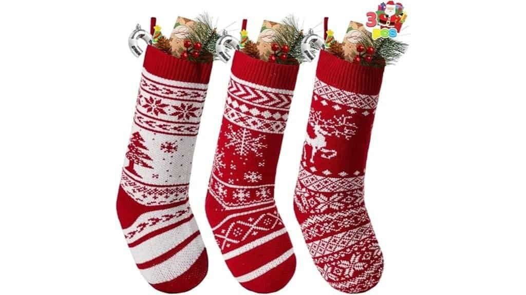 christmas knit stockings set