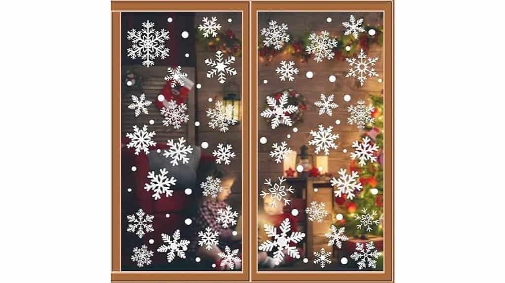 christmas snowflake window clings
