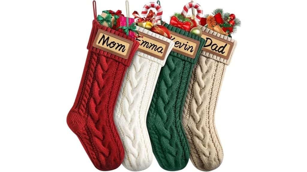 custom leather christmas stockings