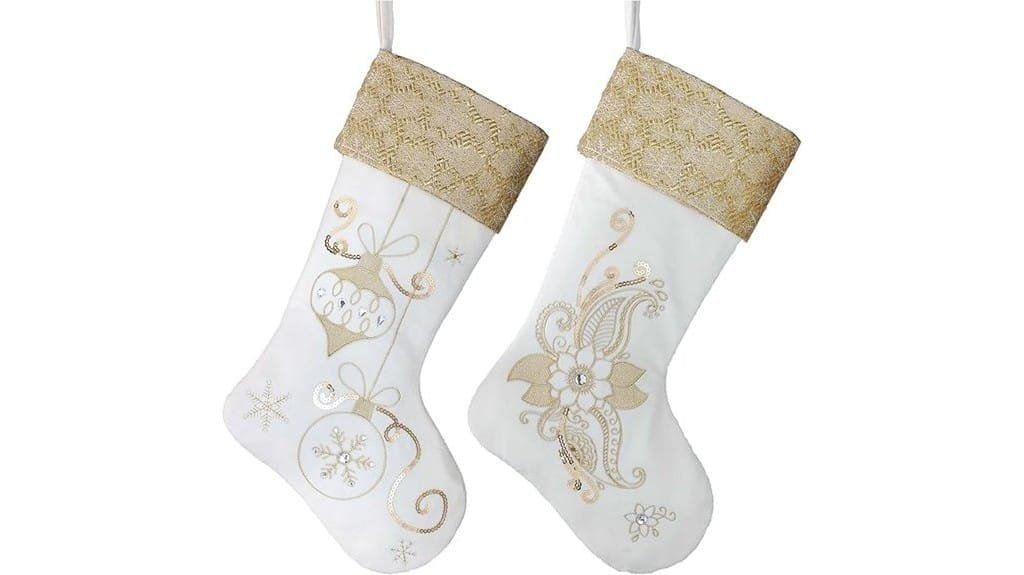 elegant white gold stockings