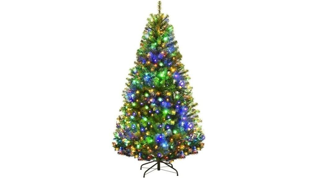 pre lit multicolor christmas tree