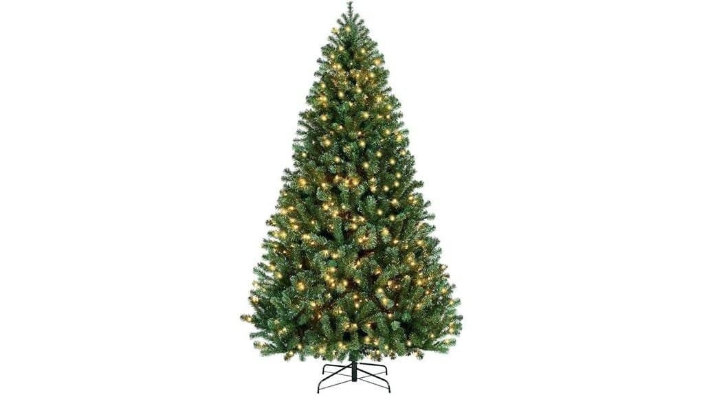 prelit artificial christmas tree