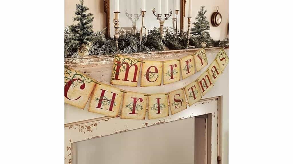retro christmas decoration banner
